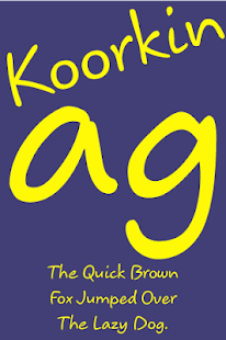 Android application Koorkin FlipFont screenshot