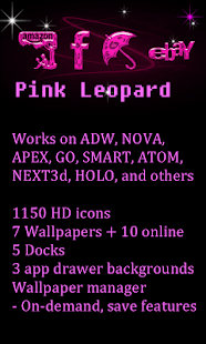 GO Launcher theme Pink Leopard