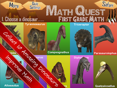 Math Quest Quiz First Grade 1