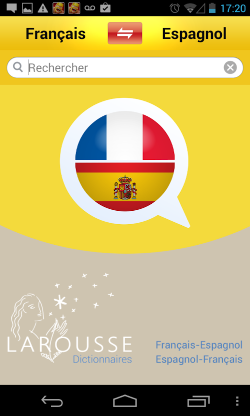 Android application Dictionnaire espagnol-français screenshort