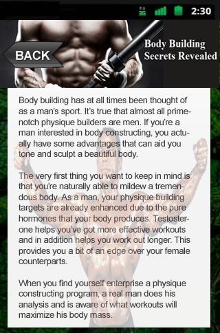 Body Building Secrets Revealed