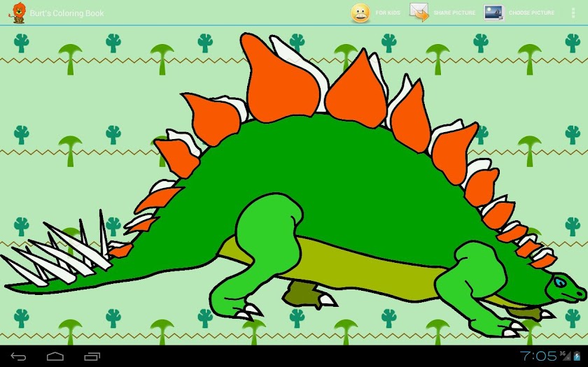 Burts Dinosaurs Coloring Book Screen 2