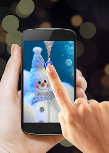 download Snowman Zipper Lock Screen free