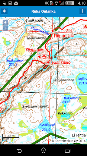 Ruka Oulanka ulkoilukartta