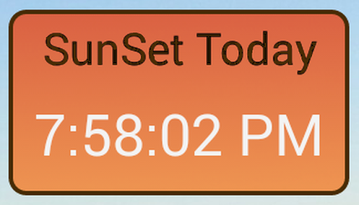 SunSet Today Widget