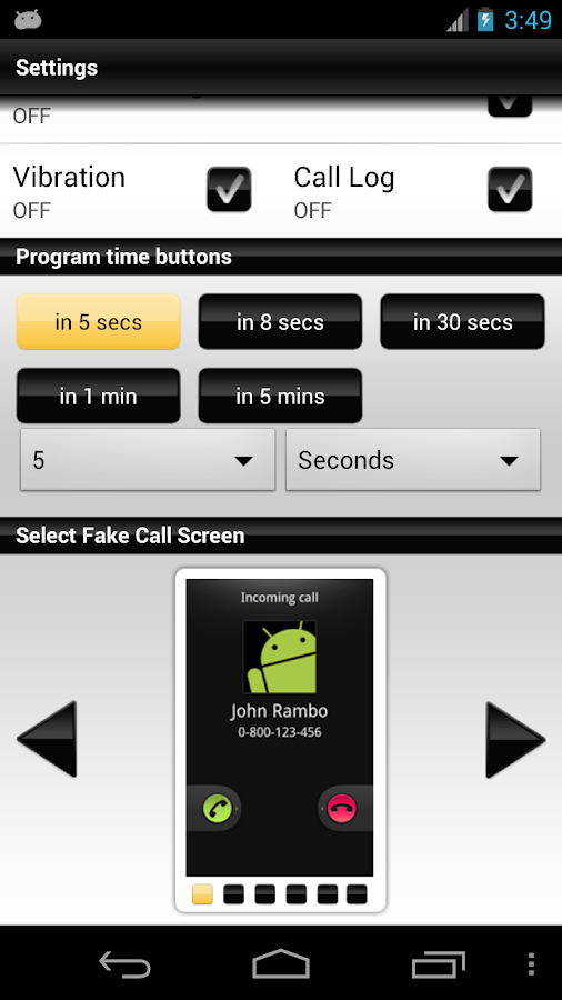 Fake Me A Call Pro - screenshot