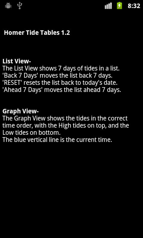 Homer Tide Tables Screen 3