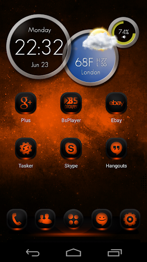 NextLauncher Theme MagicOrange