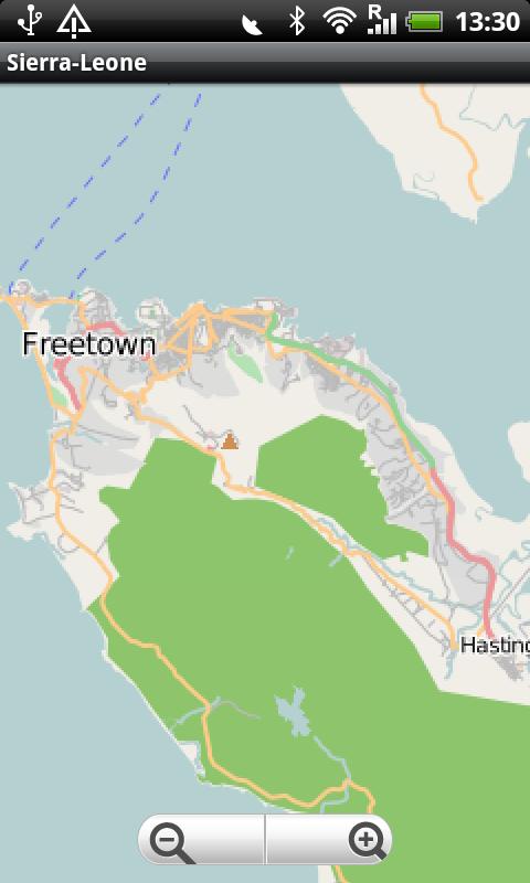 Android application Sierra Leone Street Map screenshort