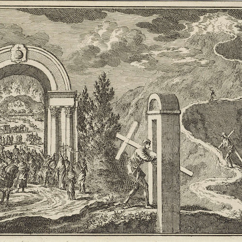 Brede en de smalle weg, Jan Luyken, 1712 Rijksmuseum