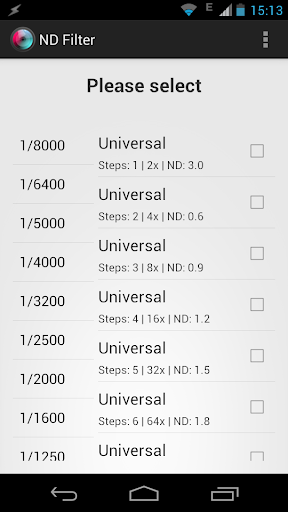 ND Filter Calc DSLR