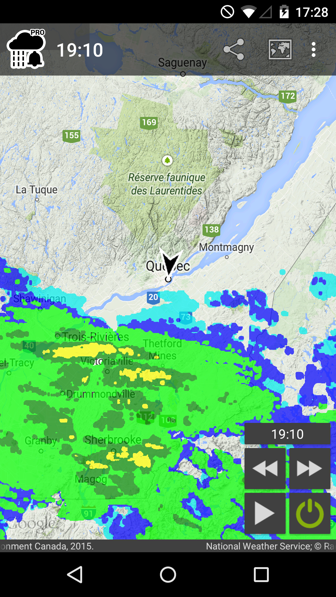 Android application Rain Alarm Pro - All features (one-time) screenshort