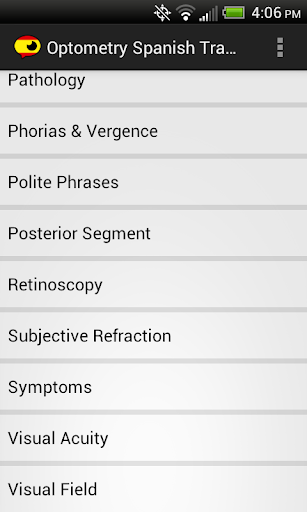 Optometry Translator Spanish