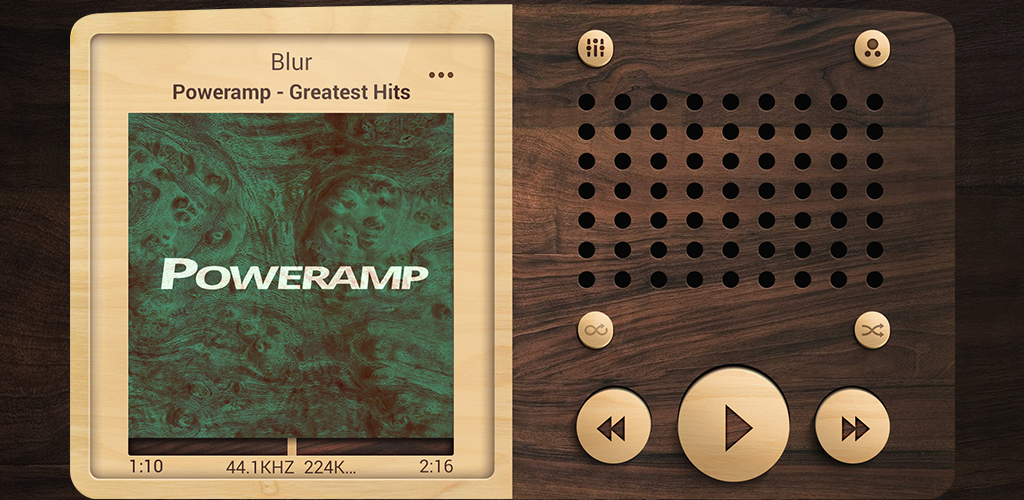 Wood app. Купить Калашников деревянный скин для Poweramp.