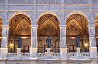 Inside the Opera House Loggia in the Inner City of Vienna, Austria.  