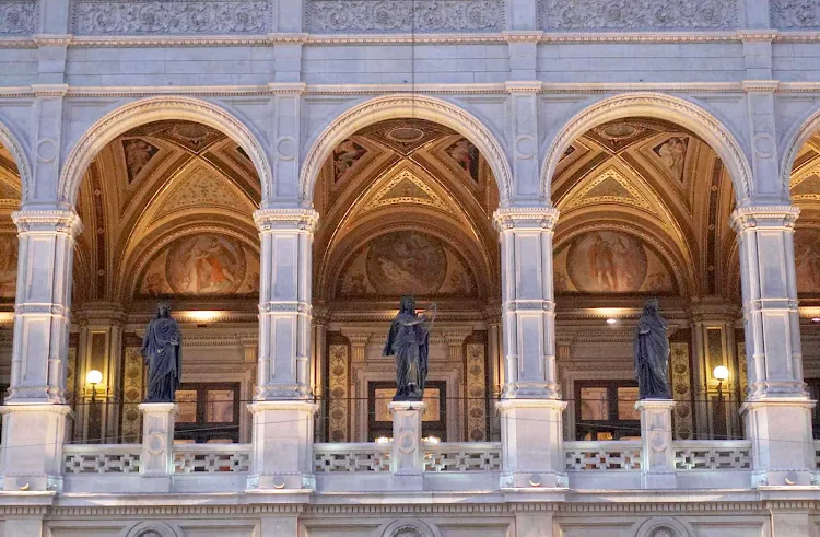 Inside the Opera House Loggia in the Inner City of Vienna, Austria.  