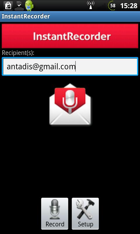 Android application Instant Recorder screenshort