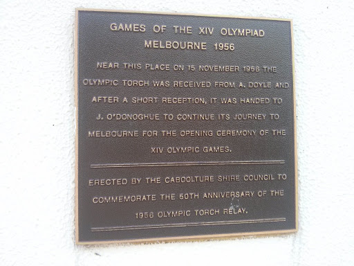 1956 Olympic Torch Relay Plaque