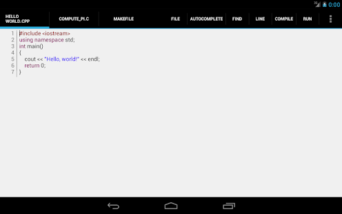 C4droid (C/C++ compiler & IDE) - screenshot thumbnail