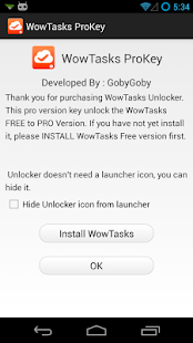 WowTasks To-do List Unlock Key