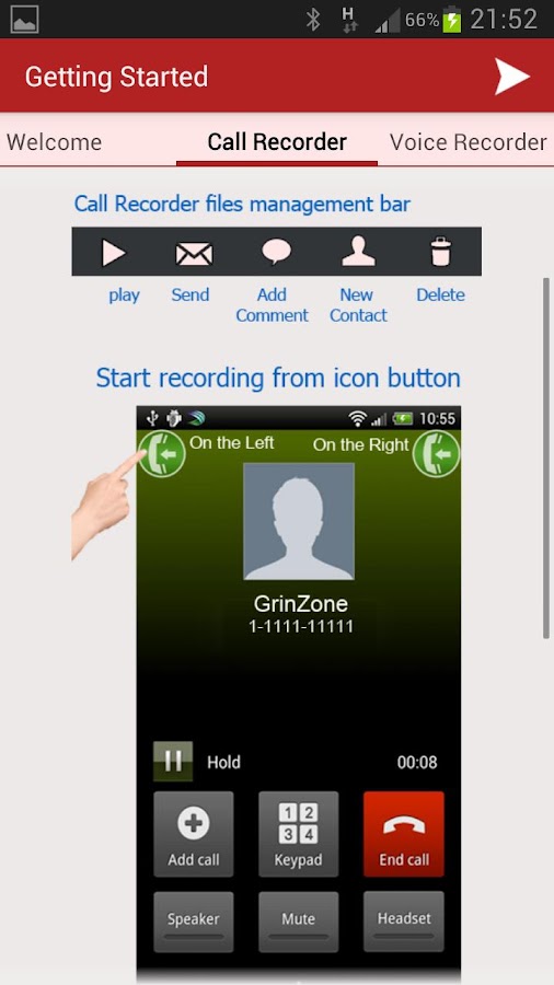 MP3 InCall Recorder & Voice - screenshot