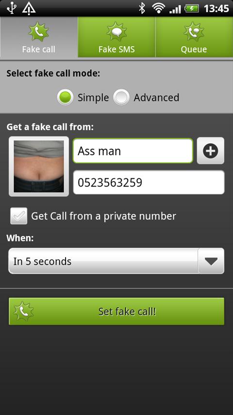 BOOM! Fake call and SMS Liteのおすすめ画像2