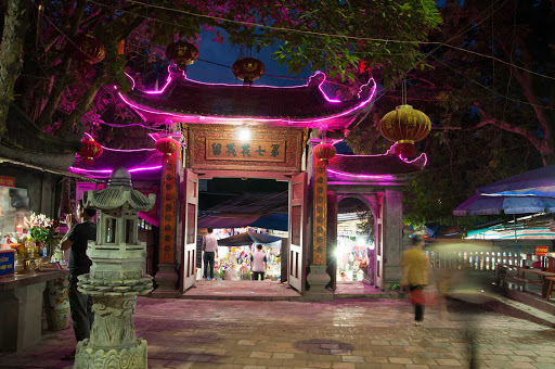 Evening in Tân Châu, a town in the Mekong Delta of Vietnam.