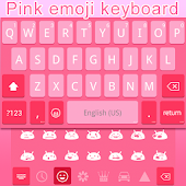 Pink Emoji Keyboard Emoticons