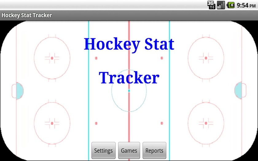 Hockey Stat Tracker Screen 1