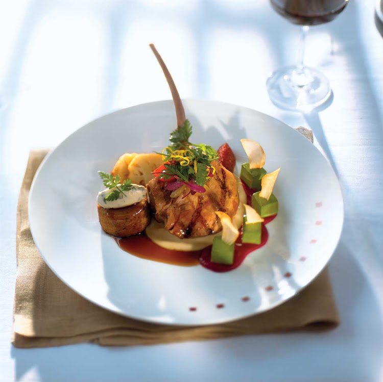 A grilled veal chop served at Murano aboard your Celebrity cruise.