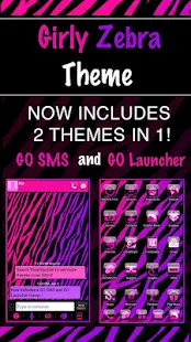 GO SMS Girly Zebra Theme