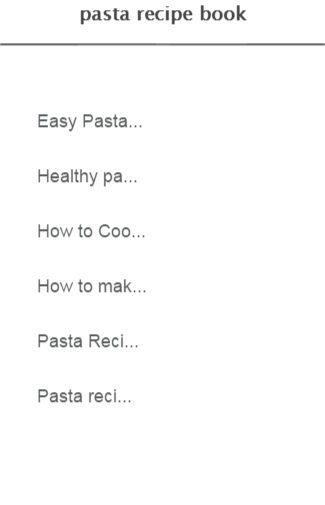 pasta recipe book