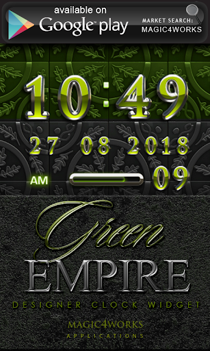 【免費娛樂App】Green Empire Clock Widget-APP點子