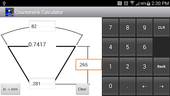 Lastest Countersink Calculator APK