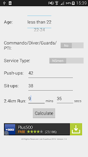 IPPT Score & Award Calculator Screenshots 0