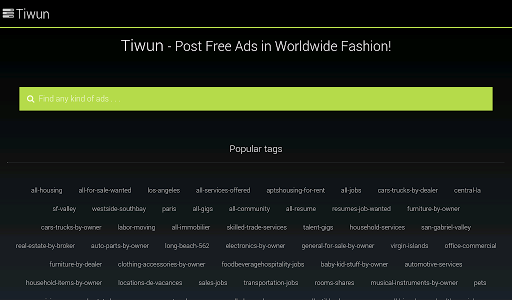 Tiwun - Post Free Ads