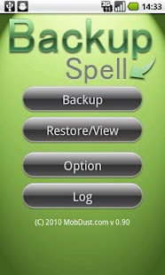 BackupSpell lite sms contacts