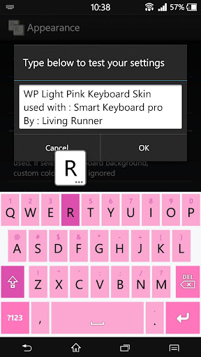 WP Light Pink Keyboard Skin