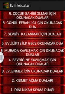 Lastest EVLİLİKTE MUTLULUK  DUALARI APK
