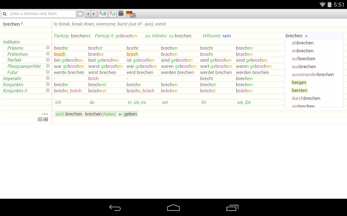 1most common German verbs used in all tenses, - Memrise