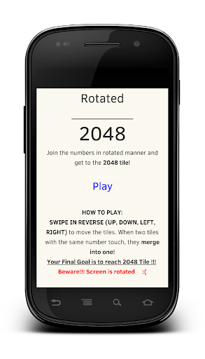 Rotated 2048 Number Game