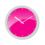 Pink Analog Clock Apk