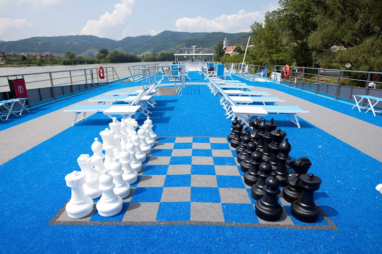Let the games begin! Play a game of chess or relax on the sun lounges on the top deck of AmaDolce while exploring the waterways of Europe.
