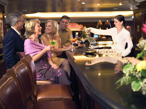  Martinis bar on Oceania Insignia serves numerous incarnations of the famous cocktail in an elegant setting.