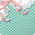 Dot _turquoise ~ fabric ~ logo
