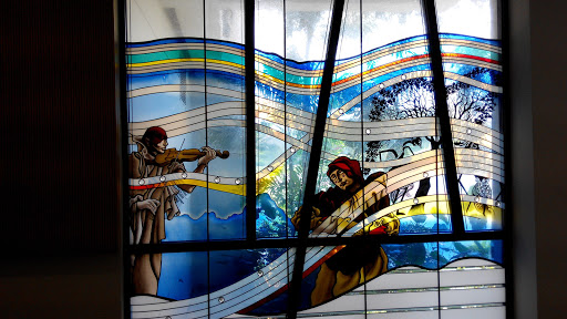 Violinist Stain Glass Mural