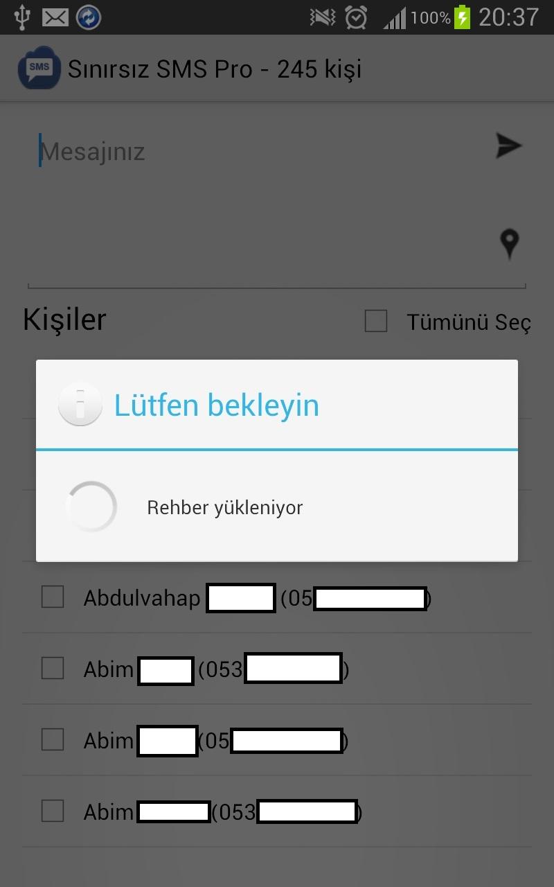 Unlimited SMS Pro - Bulk Post Screen 2