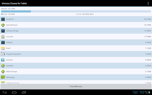 Memory Cleaner for Tablet - screenshot thumbnail