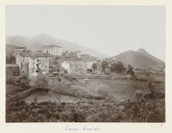 Gezicht op het dorp Cauro op zuid Corsica