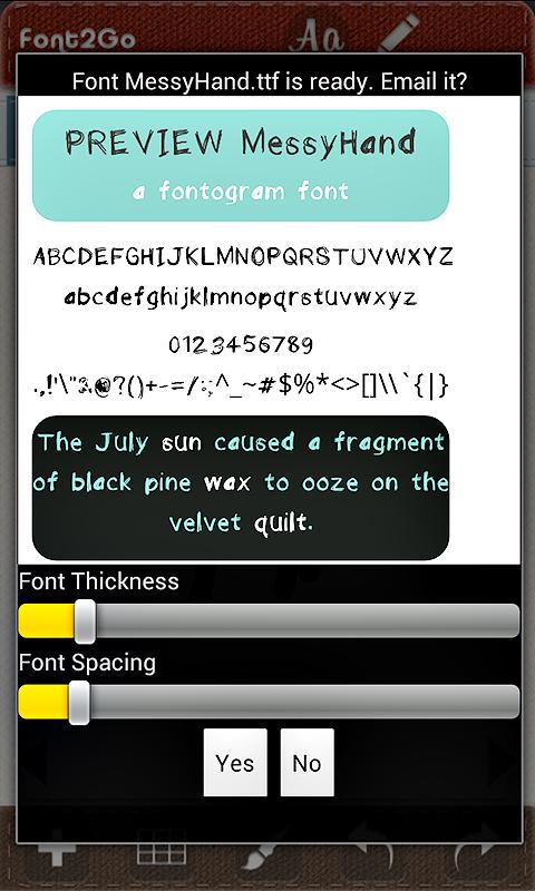 InstaFontMaker -Make TTF Fonts Screen 2